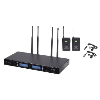 W95R/TBL Dual-channel  waist-mounted collar clip  wireless microphone
